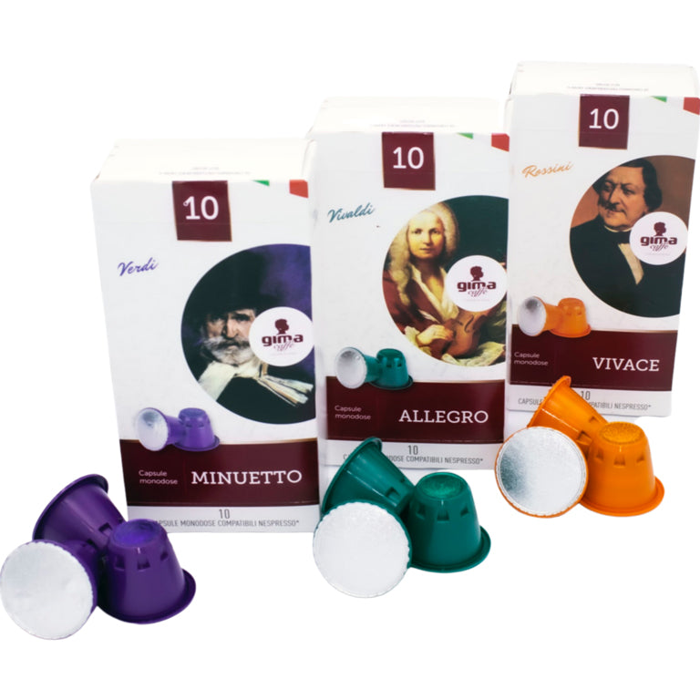 MIX DEGUSTAZIONE – 60 CAPSULE COMPATIBILI NESPRESSO DA 3 GUSTI DIVERSI